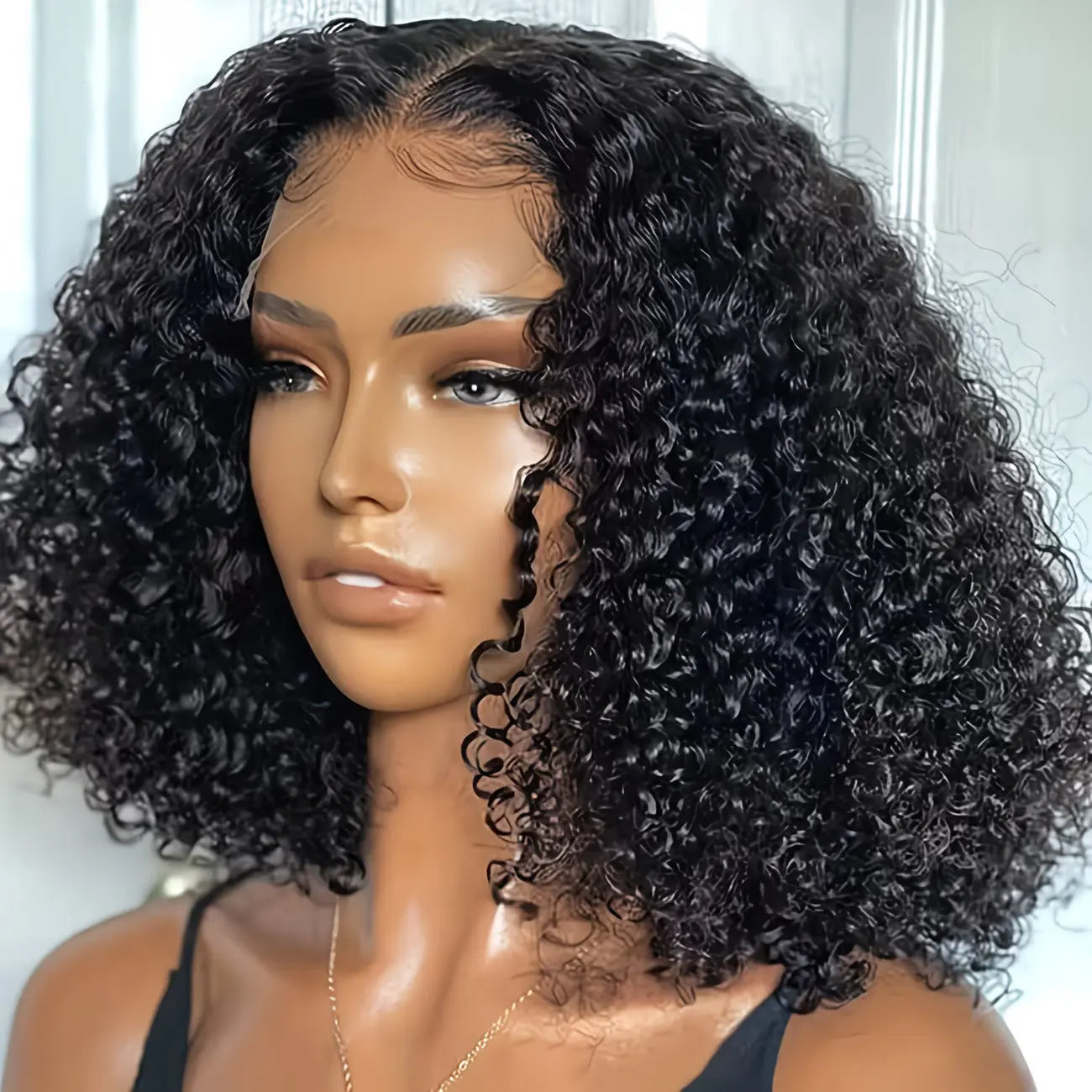 Short Curly Bob Human Hair Wig - 13x4 Lace Front, Baby Hair & 150% Density - Wigfluence