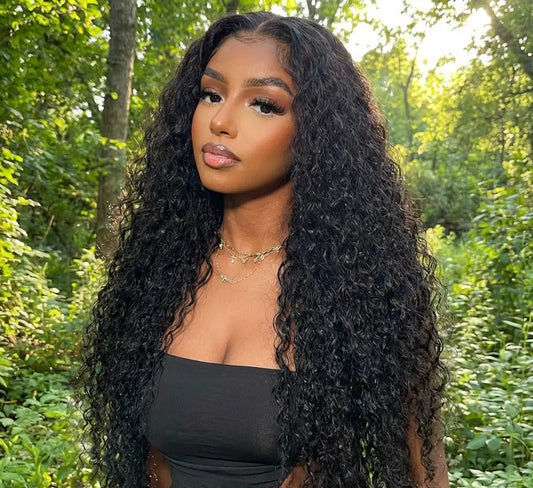 24 Inch Loose Curly Synthetic Lace Front Wig - Heat Resistant - Wigfluence