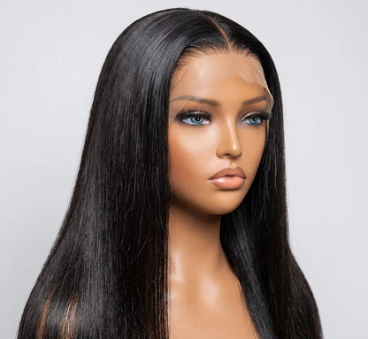 14-24 Inch Glueless Pre-Cut Human Hair Wigs - 180 Density Straight Wigs for Women - Wigfluence