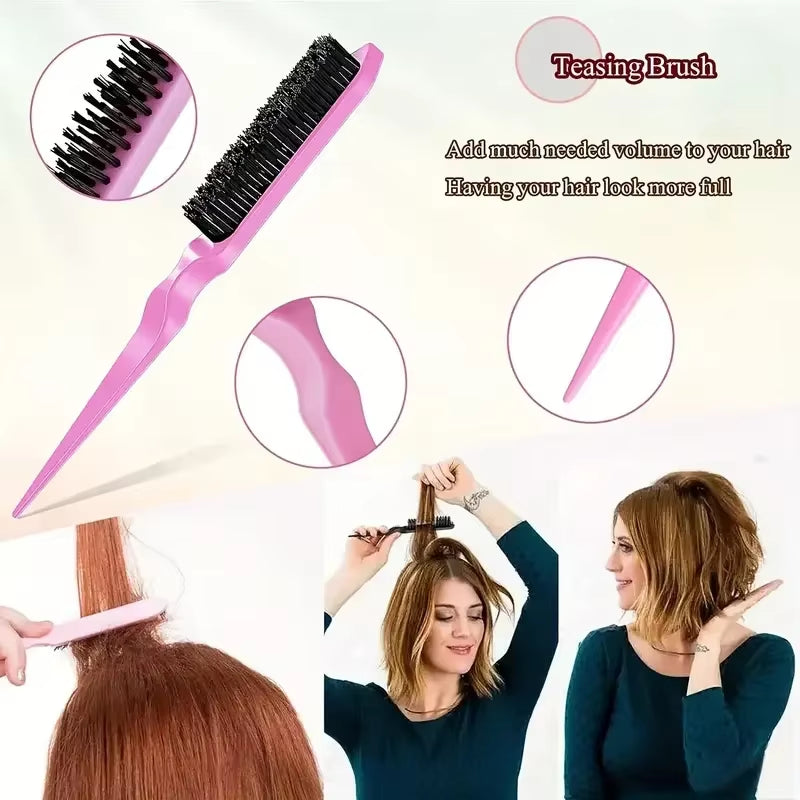 5Pcs Comb Set Relaxing Elastic Massage Comb Hollow Out Hair Brush Scal ...